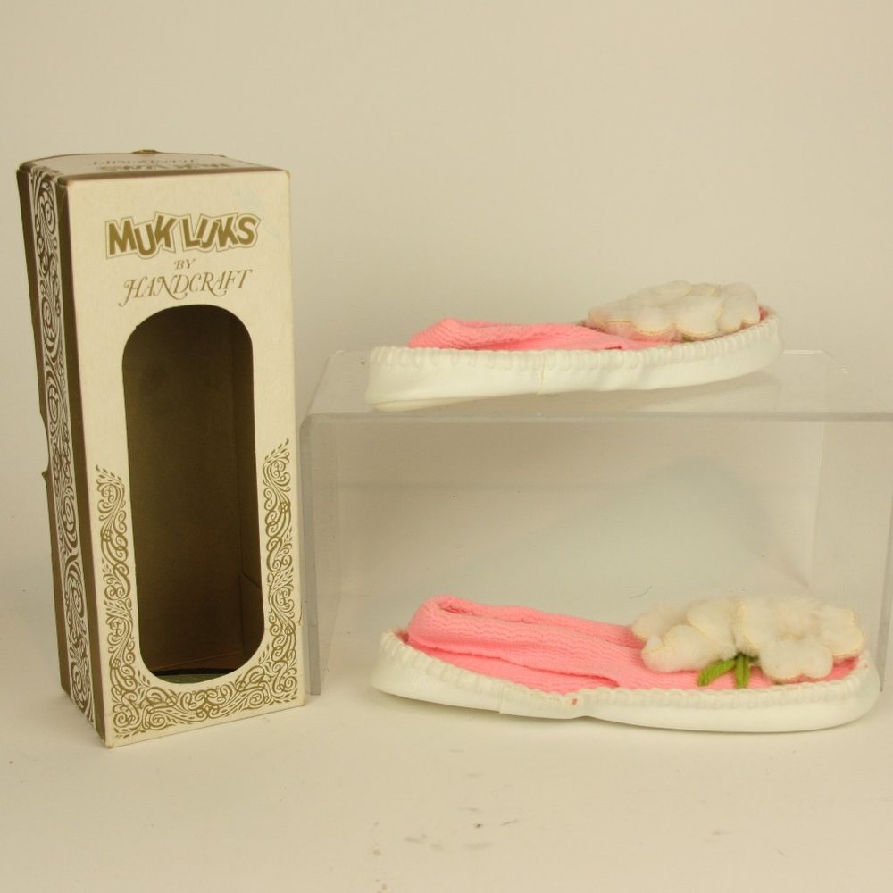 Vintage Muk Luks Crochet Slippers New In Box NIB